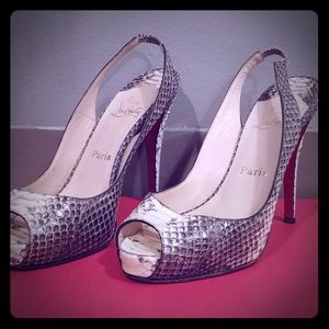 Red bottom snakeskin